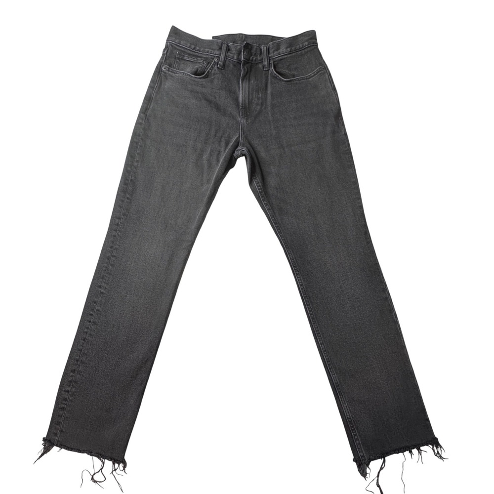 H&M Jeans Mens 28x30 (27x26) Gray Slim Fit Raw Hem Stretch Denim Casual Pants‎